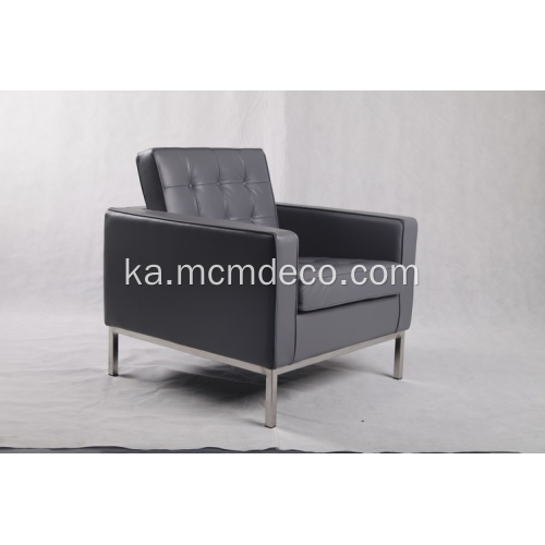 რუხი ტყავის Knoll Sofa